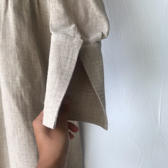 Paris Georgia Beige Linen Larry Dress Size Small - Picture 8 of 11
